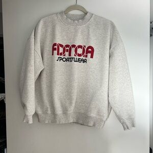 Adanola Light Gray Crewneck Sweatshirt